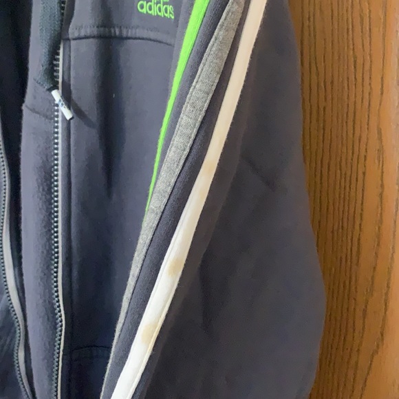 Adidas grey hoodie with multicolor strips - Picture 4 of 7